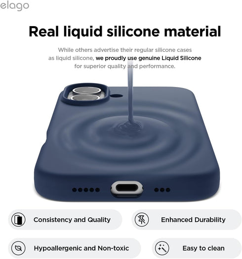 elago iPhone 16 Case Magnetic Liquid Silicone (MagSafe)